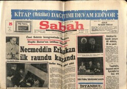Sabah Gazetesi 25 Mayıs 1969 - Necmeddin Erbakan İlk Raundu Kazandı GZ64109 - 2