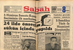 Sabah Gazetesi 25 Nisan 1966 - 24 İlde Önseçim Sükun İçinde Yapıldı GZ63951 - 1