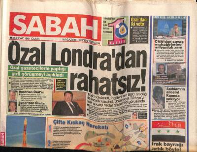 Sabah Gazetesi 25 Ocak 1991 - Doğum Günü Hediyesi GZ55933 - 1