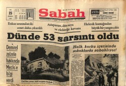 Sabah Gazetesi 25 Temmuz 1967 - Adapazarında Dün de 53 Sarsıntı Oldu GZ64150 - 2