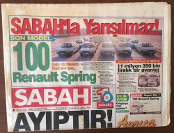 Sabah Gazetesi 26 Eylül 1992 -Süleyman Demirel Darbe Söylentilerinden Azap Duyduğunu Belirti GZ6698 - 1