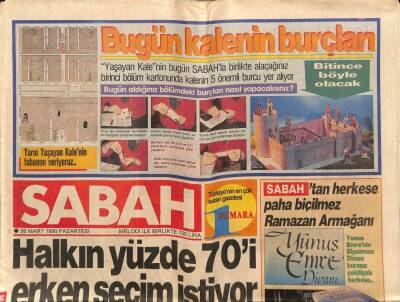 Sabah Gazetesi 26 Mart 1990 - Litvanyadan Mesaj Var Türkiye Bizi Tanısın ! GZ83558 - 1