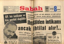 Sabah Gazetesi 26 Mayıs 1966 - İhtilalden İntikamı Ancak İhtilal Alır GZ64001 - 1