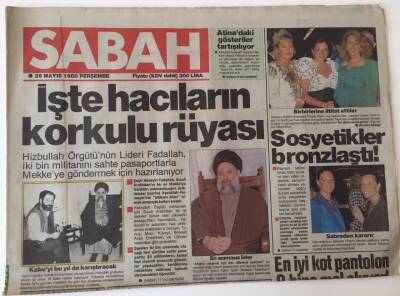 Sabah Gazetesi - 26 Mayıs 1988 - İşte Hacıların Korkulu Rüyası GZ43735 - 2