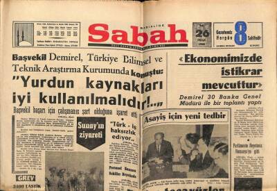 Sabah Gazetesi 26 Nisan 1966 - Demirel Yurdun Kaynakları İyi Kullanılmalıdır GZ63950 - 2