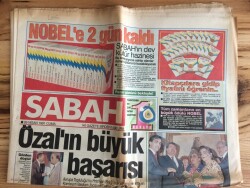 Sabah Gazetesi 26 Nisan 1991 - Tüm Zamanların En Büyük Ödülü Nobel GZ72897 - 2
