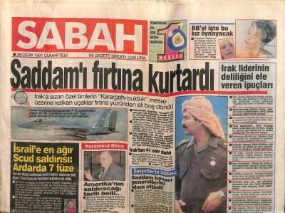 Sabah Gazetesi 26 Ocak 1991 - Doğum Günü Hediyesi GZ55943 - 1