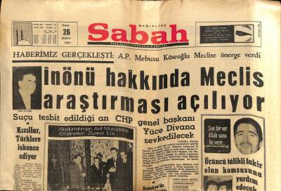 Sabah Gazetesi 26 Şubat 1967 - Kızıllar Türklere İşkence Ediyor GZ77372 - 1
