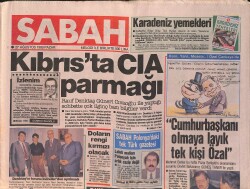 Sabah Gazetesi 27 Ağustos 1989 - Beyoğlu'ndaki Kitap Sergisi Ateşe Verildi - Kıbrıs'ta CIA Parmağı GZ157931 - Gökçekoleksiyon