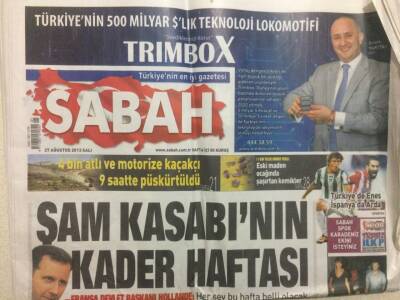Sabah Gazetesi 27 Ağustos 2013 - Şam Kasabının Kader Haftası GZ29732 - 1