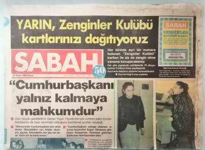Sabah Gazetesi 27 Ekim 1985 Harika Avcının Tepesini Attıran Haber -GZ33236 - 1