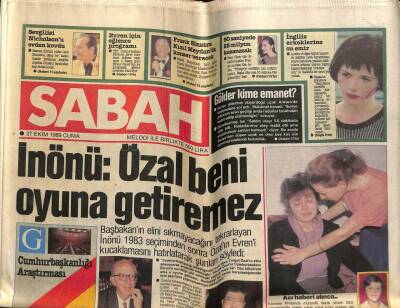 Sabah Gazetesi 27 Ekim 1989 - Doğum Günü Hediyesi GZ56641 - 1