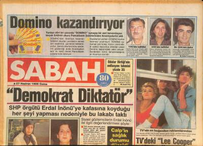 Sabah Gazetesi 27 Haziran 1986 - Burçin Orhon Müthiş Bir İddiada Bulundu - Birsenin Mezarı Bugün Açılıyor GZ126536 - 1