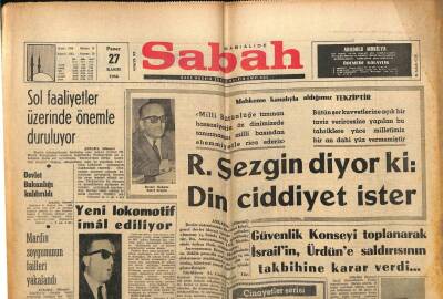 Sabah Gazetesi 27 Kasım 1966 - Mardin Soygununun Failleri Yakalandı GZ80718 - 1