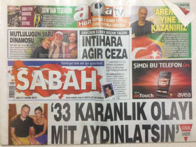 Sabah Gazetesi 27 Kasım 2017 - Fenerbahçeli Alex,Arenada Yine Biz Kazanırız GZ27901 - 1