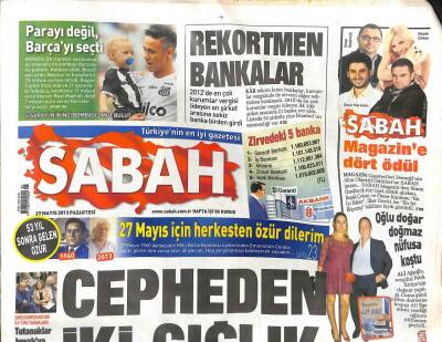 Sabah Gazetesi 27 Mayıs 2013 - Cepheden İki Çığlık GZ107030 - 1