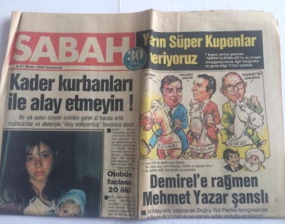 Sabah Gazetesi 27 Nisan 1985 - Belçikanın Bülent Ersoyu - GZ15092 - 2