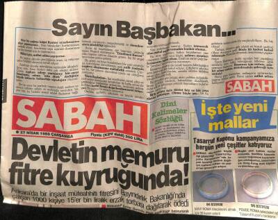 Sabah Gazetesi 27 Nisan 1988 - Doğum Günü Hediyesi GZ56645 - 1