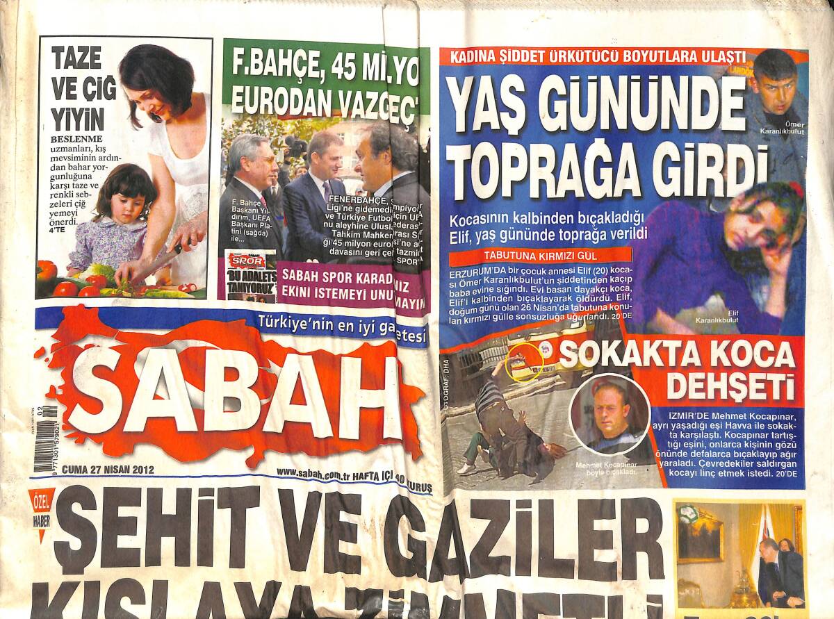 Sabah Gazetesi 27 Nisan 2017 - Fenerbahçe 45 Milyon Euro'dan Vazgeçti - Fatih Ürek Kırkpınar Ağası Olmak İstiyor GZ136758 - 1