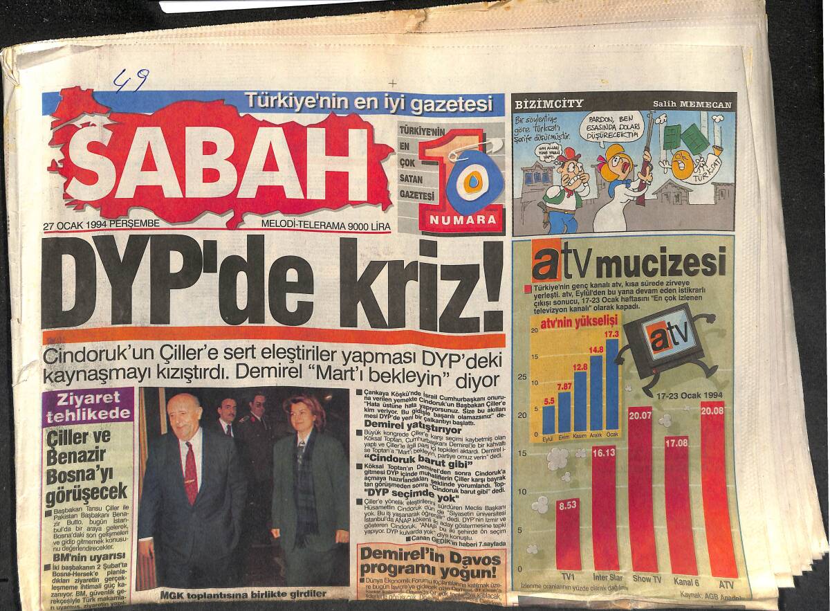 Sabah Gazetesi 27 Ocak 1994 - Sabancı Patladı : Bu İşin Tadı Kaçtı - Erol Aksoy'un Hayali İhracat Davasından Yargılanması Sürüyor GZ153166 - 1