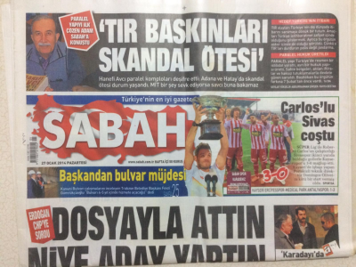 Sabah Gazetesi 27 Ocak 2014 - Hanefi Avcı,Tır Baskınları Skandal Ötesi GZ27981 - 1