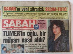 Sabah Gazetesi 28 Ağustos 1986 - Tümerin Oğlu Bir Milyarı Nasıl Aldı ? - GZ43961 - 2