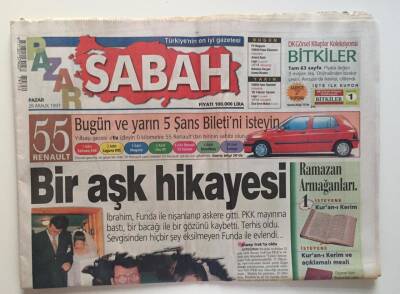 Sabah Gazetesi 28 Aralık 1997 - Sabancının Katiline İtirafçı Affı Büyük Öfke Uyandırdı GZ6591 - 2