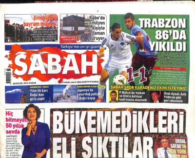 Sabah Gazetesi 28 Eylül 2014 - Bükemedikleri Eli Sıktılar GZ107027 - 1