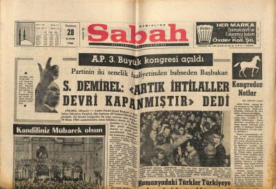 Sabah Gazetesi 28 Kasım 1966 - MTTB 120 Kişilik Bir Yurt Açtı... GZ80690 - 1