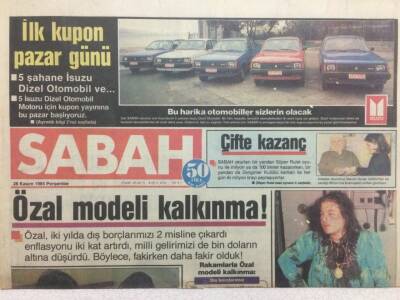 Sabah Gazetesi 28 Kasım 1985 - Özal Modeli Kalkınma GZ34014 - 1
