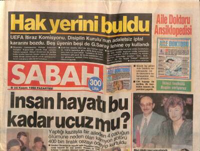 Sabah Gazetesi 28 Kasım 1988 - Robert De Niro Atatürk Oluyor GZ85234 - 1