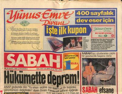 Sabah Gazetesi 28 Mart 1990 - Yüksel Uzel Evleniyor GZ83556 - 1