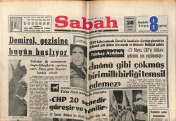 Sabah Gazetesi 28 Mayıs 1966 - Alparslan Türkeş,İnönü Milli Birliği Temsil Edemez GZ64003 - 2