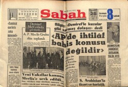 Sabah Gazetesi 28 Nisan 1966 - APde İhtilaf Bahis Konusu Değildir GZ63955 - 1