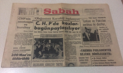 Sabah Gazetesi 28 Nisan 1967 - Türkiye Ve Pakistan Ayrılmaz İki Dosttur - GZ15416 - 2