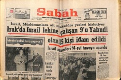 Sabah Gazetesi 28 Ocak 1969 - Irakta İsrail Lehine Çalışan 9u Yahudi Olan 15 Kişi İdam Edildi GZ64247 - 2