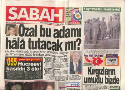 Sabah Gazetesi 28 Ocak 1992 - Sibel Can Anne Oldu GZ83378 - 1