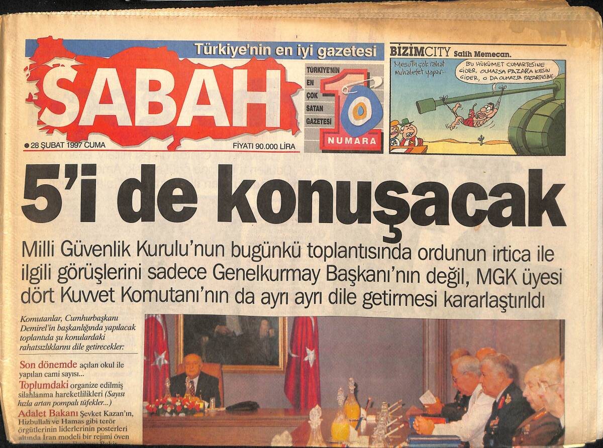 Sabah Gazetesi 28 Şubat 1997 - Ebru Gündeş'in Yıl Hapsi İsteniyor - Galatasaray'dan Federasyona Tepki GZ155549 - 1