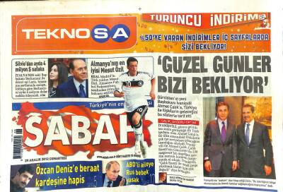 Sabah Gazetesi 29 Aralık 2012 - Özcan Denize Beraat Kardeşine Hapis GZ101209 - 2