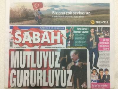 Sabah Gazetesi 29 Ekim 2017 - PKKnın Kalbine Türk Bayrağı GZ50723 - 1