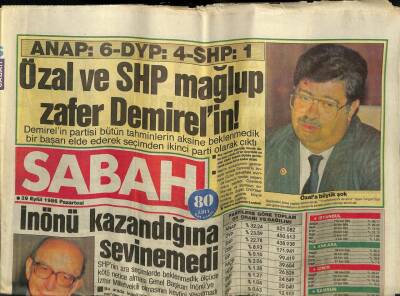 Sabah Gazetesi 29 Eylül 1986 - Doğum Günü Hediyesi GZ56655 - 1