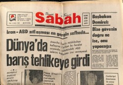 Sabah Gazetesi 29 Kasım 1979 - İran-ABD Zıtlaşması Dünyada Barış Tehlikeye Girdi GZ64027 - 2