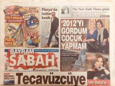 Sabah Gazetesi 29 Kasım 2009 - Tecavüzcüye Hadım Cezası GZ40216 - 1