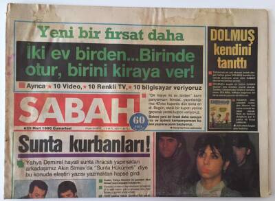 Sabah Gazetesi 29 Mart 1986 - Bikiniyi İlk Defa 2 Bin Yıl Önce Romalı Kadınlar Giymiş GZ26696 - 1