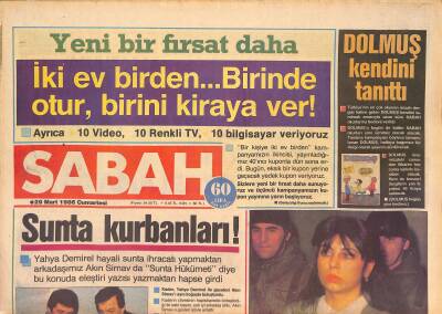 Sabah Gazetesi 29 Mart 1986 - Demirel Ve Özalın Bahar Taarruzu - Banka Piyasası Çok Tedirgin ! GZ126938 - 1