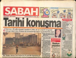 Sabah Gazetesi 29 Mart 1992 - Bayram'da Kaset Furyası - Demirel'in Tarihi Konuşması GZ3391 - Gökçekoleksiyon