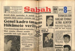 Sabah Gazetesi 29 Nisan 1966 - Genel Kadro Tasarısı Hükümete Veriliyor GZ63953 - 1