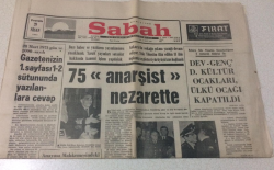 Sabah Gazetesi 29 Nisan 1971 - 75 Anarşist Nezarette - GZ15473 - 1