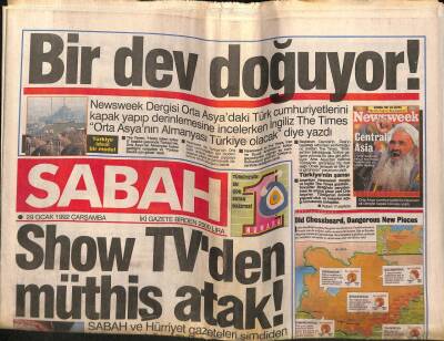 Sabah Gazetesi 29 Ocak 1992 - Erdal İnönü Dört Gün Başbakan GZ76641 - 1