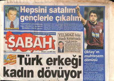 Sabah Gazetesi 29 Şubat 2000 - İznik Çinileri Pariste Kapanın Elinde Kaldı GZ96874 - 1